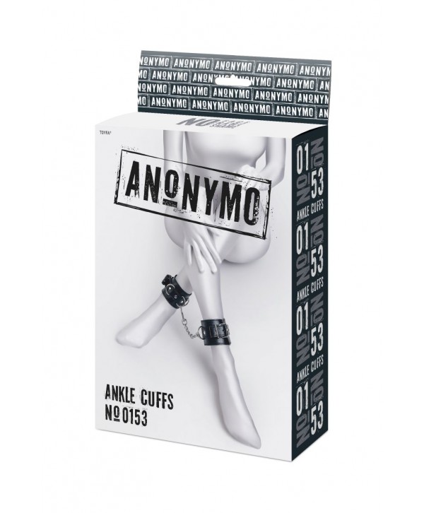 Черные оковы Anonymo из искусственной кожи