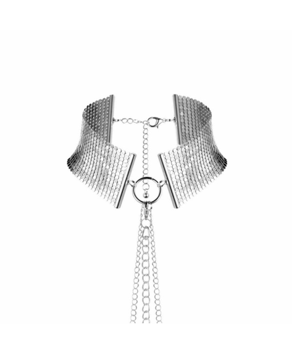 Серебристый ошейник с цепочками Desir Metallique Collar