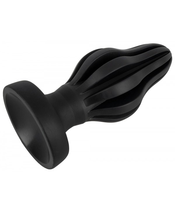 Черная анальная пробка Super Soft Butt Plug - 11,1 см.