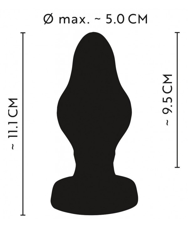 Черная анальная пробка Super Soft Butt Plug - 11,1 см.