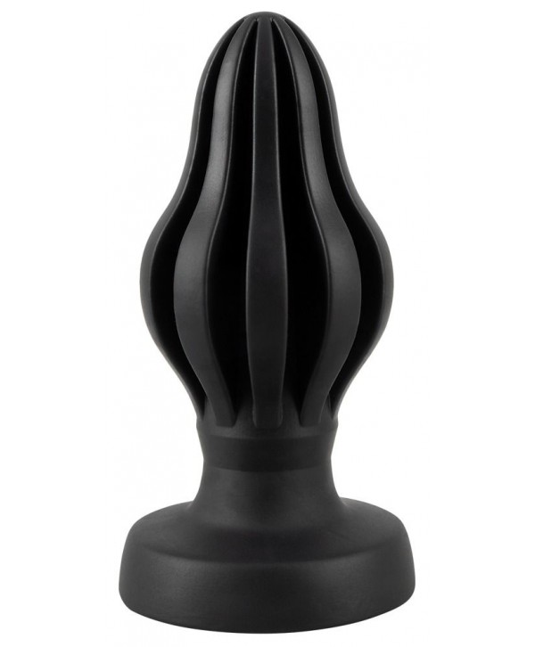 Черная анальная пробка Super Soft Butt Plug - 11,1 см.