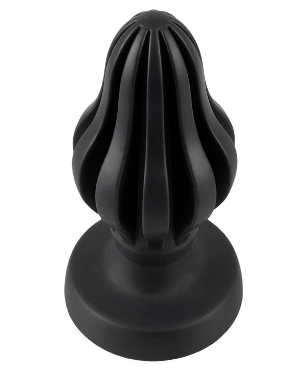 Черная анальная пробка Super Soft Butt Plug - 11,1 см.