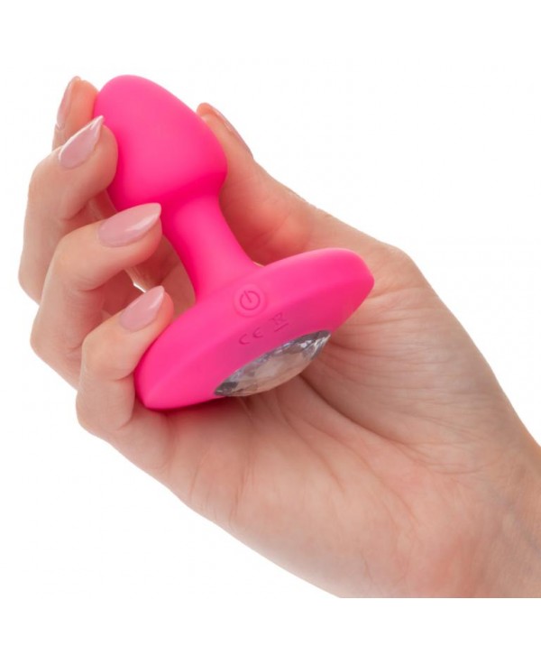 Розовая анальная вибропробка Small Rechargeable Vibrating Probe - 7,5 см.