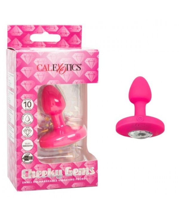 Розовая анальная вибропробка Small Rechargeable Vibrating Probe - 7,5 см.