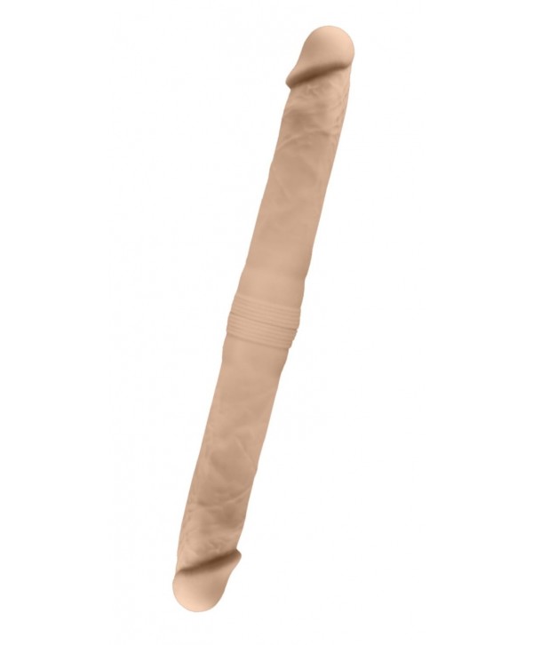 Телесный двусторонний фаллоимитатор Model 1 Double Dong S - 38,5 см.