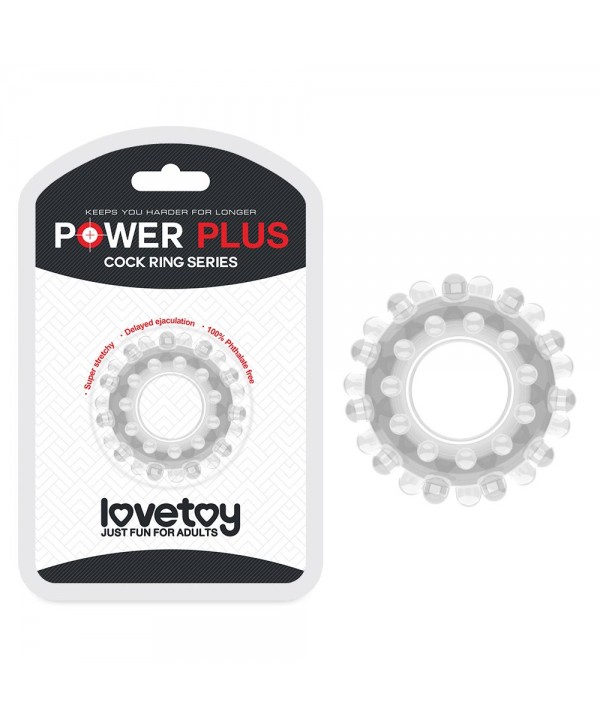 Прозрачное эрекционное кольцо POWER PLUS Cockring