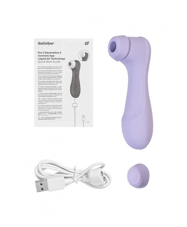 Сиреневый вакуумный стимулятор клитора Satisfyer Pro 2 Generation 3