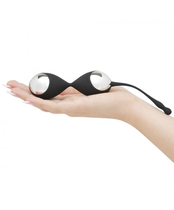 Черно-серебристые вагинальные шарики Inner Goddess Kegel Toner Balls