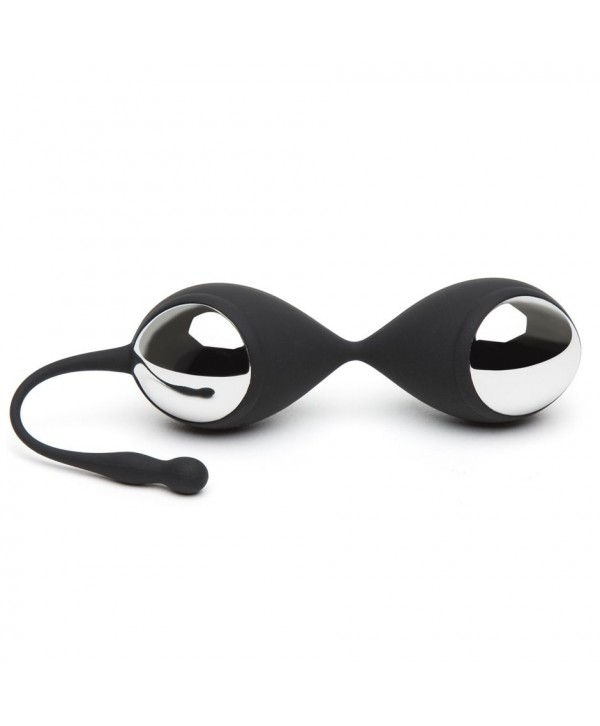 Черно-серебристые вагинальные шарики Inner Goddess Kegel Toner Balls