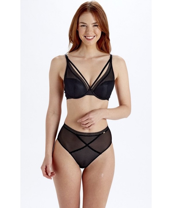 Высокие сетчатые трусики High Waisted Brief