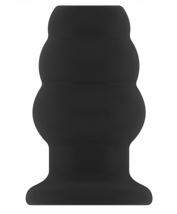 Чёрная анальная пробка с тоннелем №50 Medium Hollow Tunnel Butt Plug 4 Inch - 10,2 см.