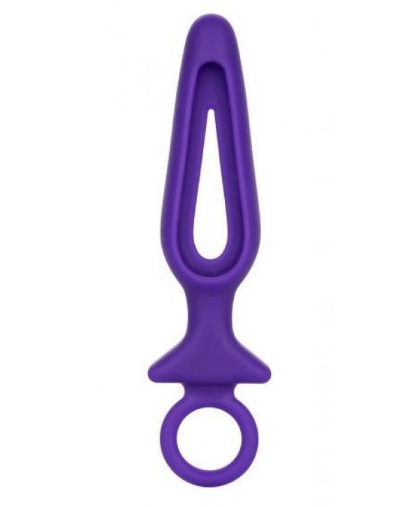 Фиолетовая силиконовая пробка с прорезью Silicone Groove Probe - 10,25 см.