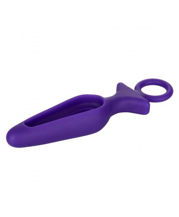 Фиолетовая силиконовая пробка с прорезью Silicone Groove Probe - 10,25 см.