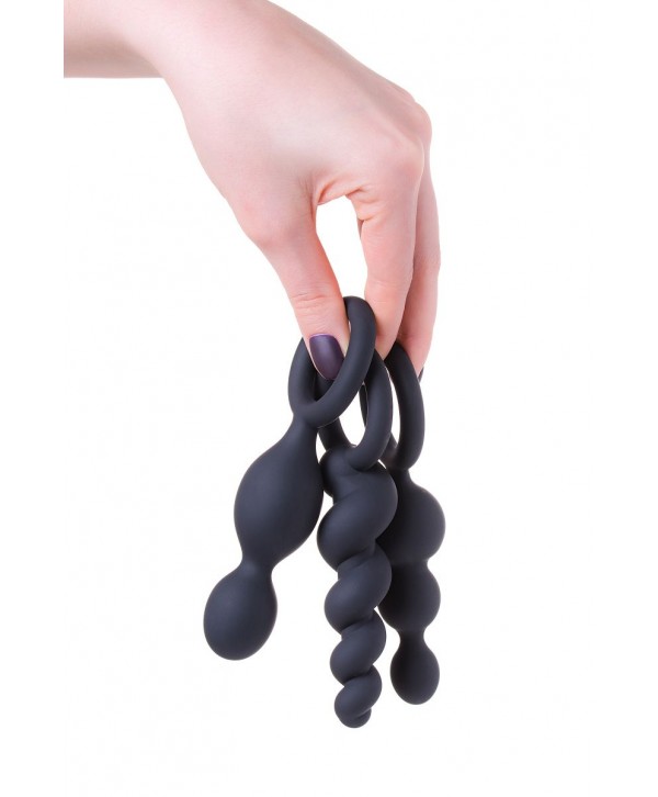 Набор чёрных анальных цепочек Satisfyer Booty Call