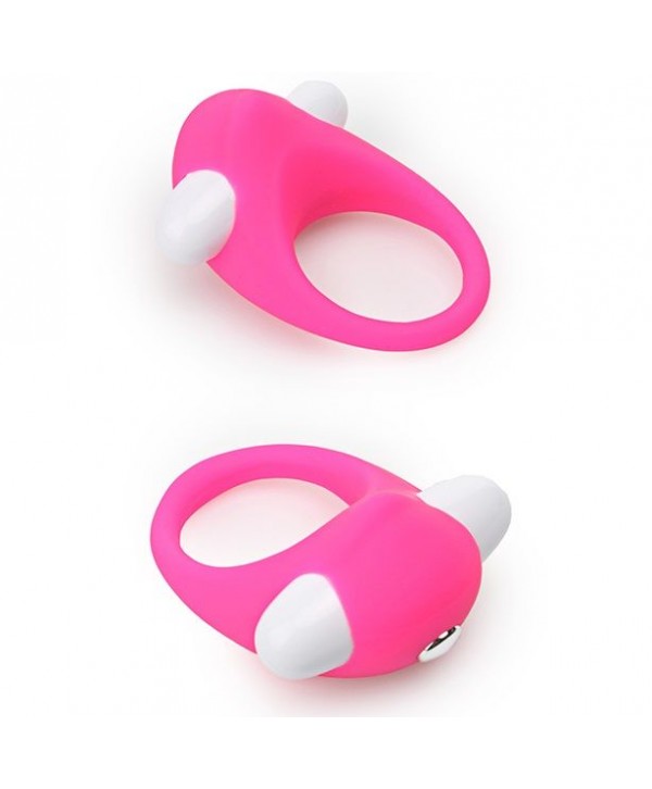 Розовое эрекционное кольцо LIT-UP SILICONE STIMU RING 6