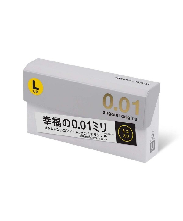 Презервативы Sagami Original 0.01 L-size увеличенного размера - 5 шт.
