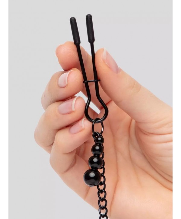Ошейник с зажимами для сосков Reversible Collar Nipple Clamps
