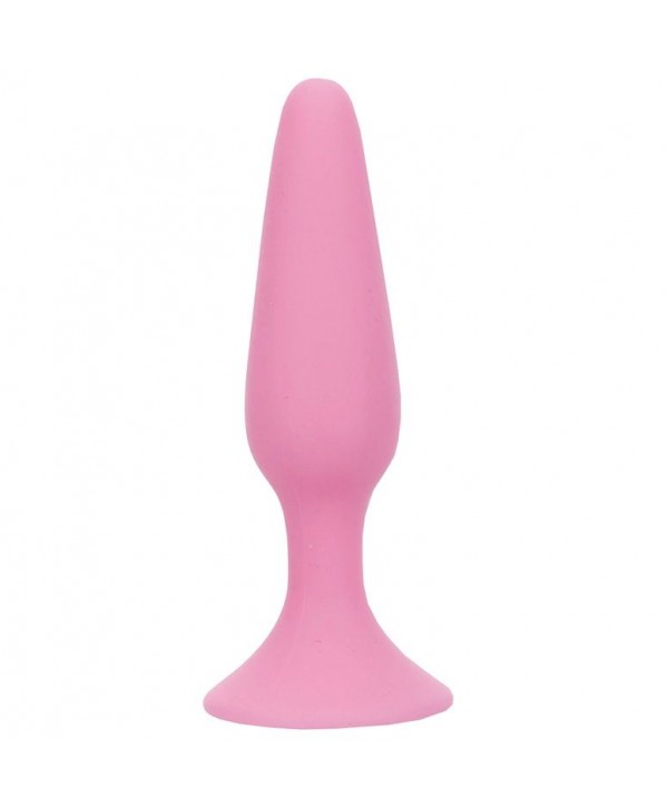 Розовая анальная пробка BEAUTIFUL BEHIND SILICONE BUTT PLUG - 11,4 см.