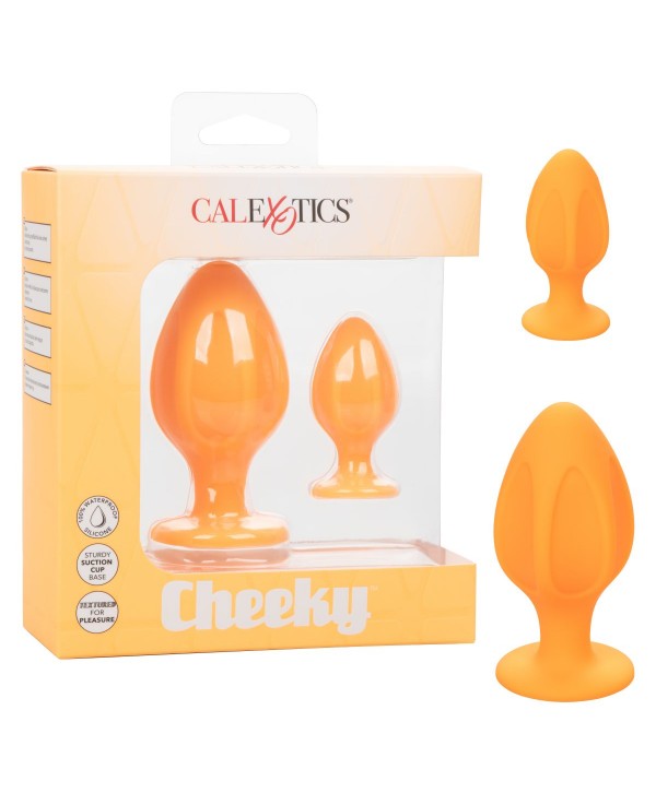 Набор из двух оранжевых анальных пробок Cheeky