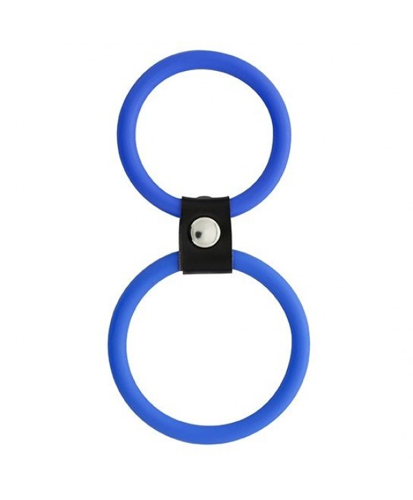Синее двойное эрекционное кольцо Dual Rings Blue