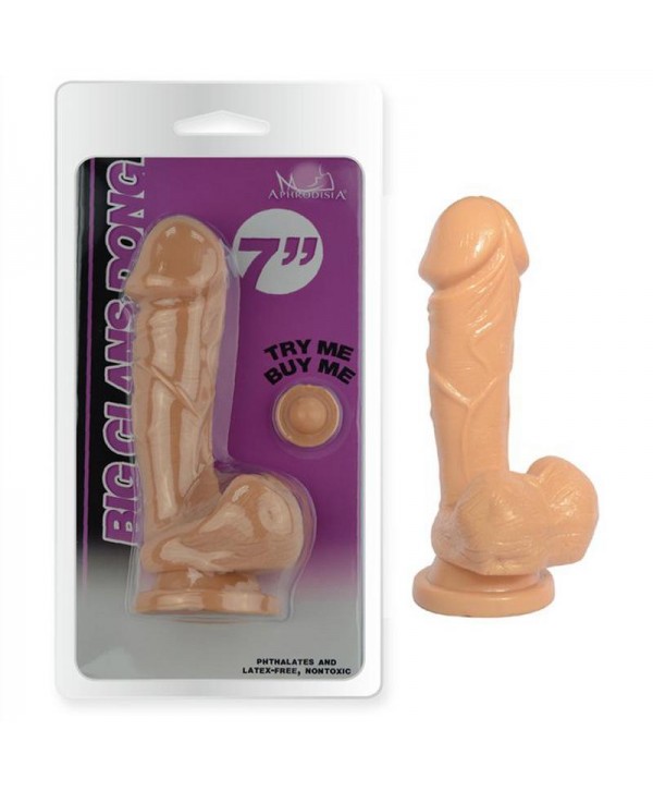 Телесный фаллоимитатор Big Glans Dong - 19 см.