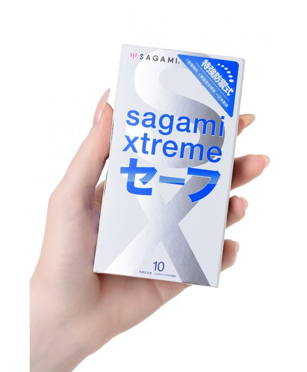 Презервативы Sagami Xtreme Ultrasafe с двойным количеством смазки - 10 шт.