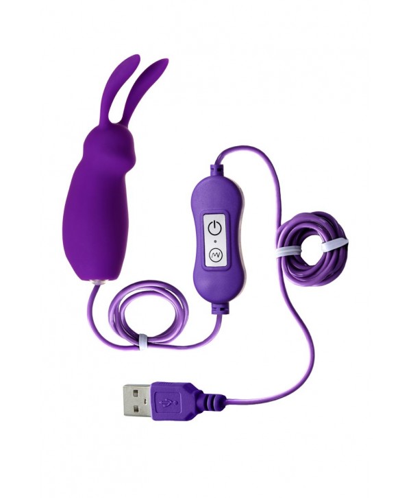 Фиолетовое виброяйцо с пультом управления A-Toys Bunny, работающее от USB