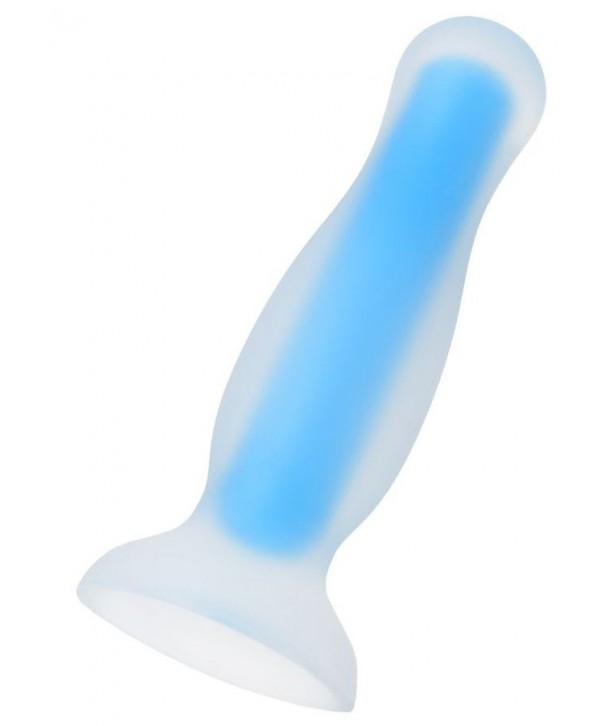 Голубая, светящаяся в темноте анальная втулка Namor Glow - 12,5 см.