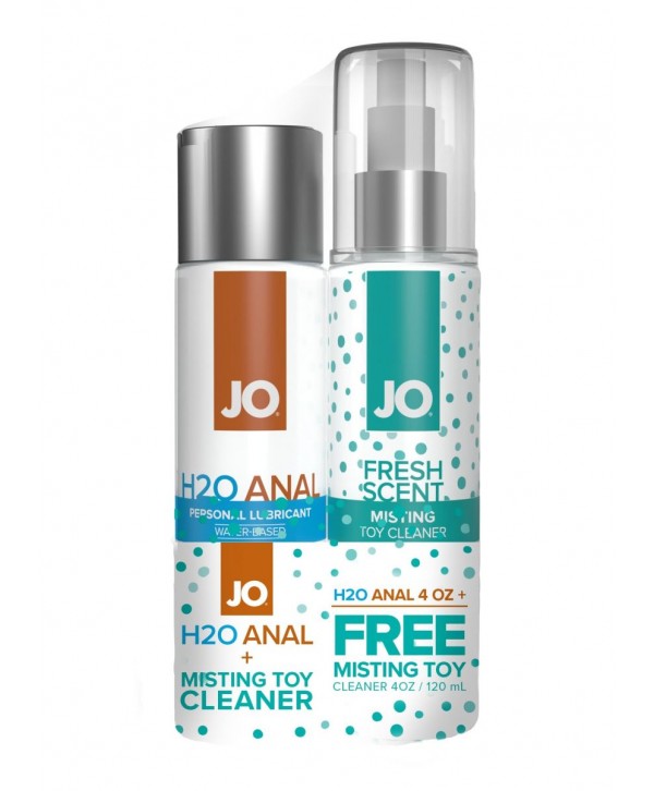 Набор из анального лубриканта JO Anal H2O и очистителя Toy Cleaner