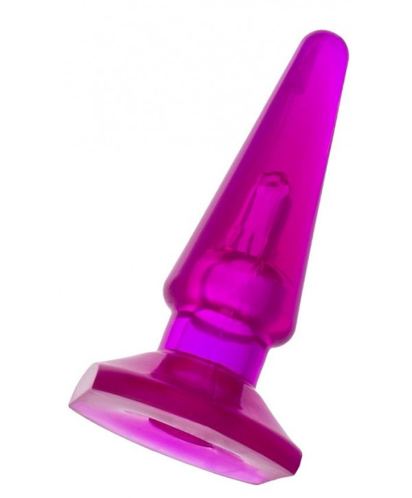 Фиолетовая анальная пробка BUTT PLUG - 9,5 см.