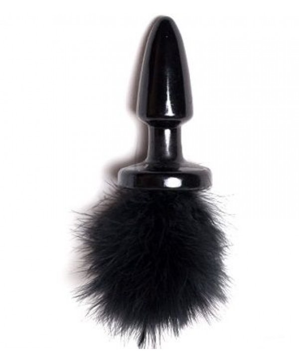 Пробка с хвостиком Black Bunny - 11 см.