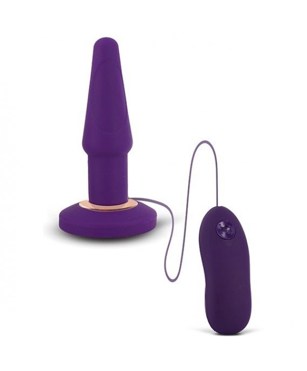 Фиолетовая анальная вибропробка APEX BUTT PLUG LARGE PURPLE - 15 см.
