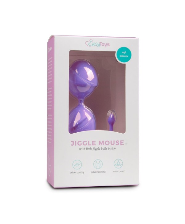 Фиолетовые вагинальные шарики Jiggle Mouse