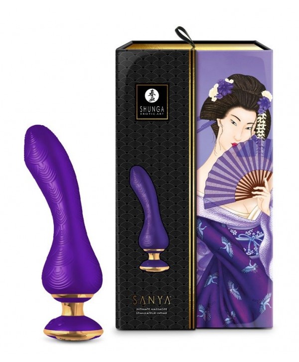 Фиолетовый вибростимулятор SANYA - 18,5 см.