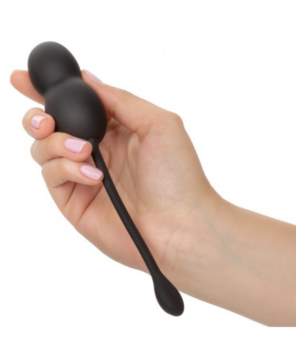 Черные вагинальные виброшарики с браслетом-пультом Wristband Remote Ultra-Soft Kegel System