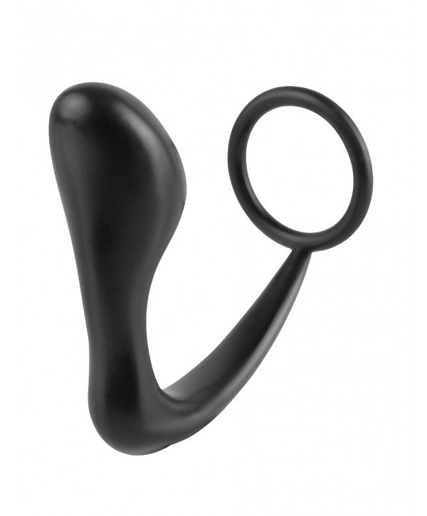 Эрекционное кольцо с анальной пробкой Ass-Gasm Cockring Plug