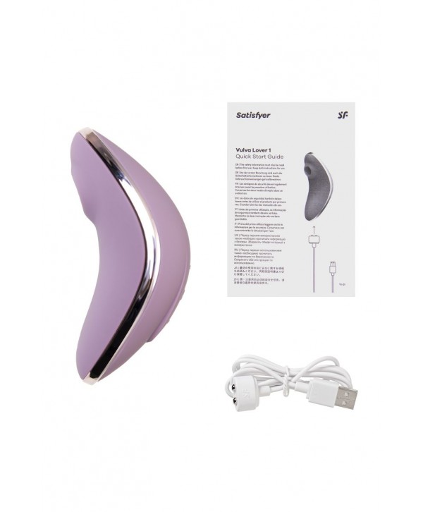 Сиреневый вакуум-волновой вибростимулятор клитора Satisfyer Vulva Lover 1