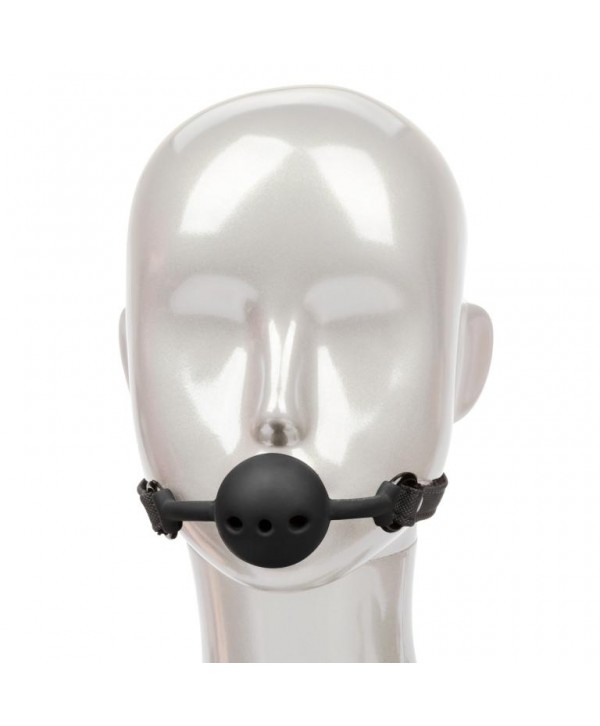 Черный силиконовый кляп-шар Breathable Ball Gag