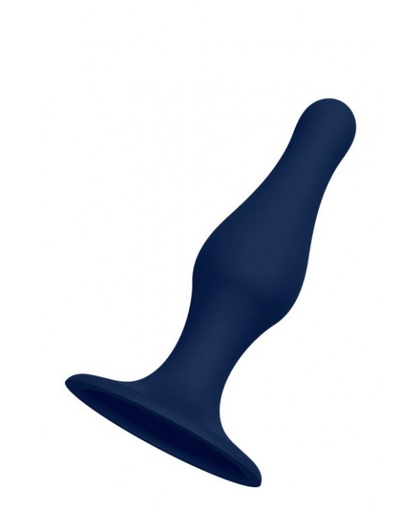 Синяя анальная пробка SILICONE PLUG LARGE - 15,6 см.