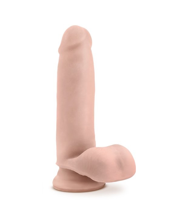 Телесный фаллоимитатор 7 inch Self Lubricating Dildo with Balls - 17,8 см.
