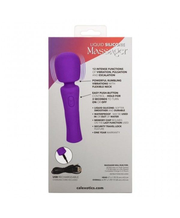 Фиолетовый ванд Stella Liquid Silicone Massager - 17,25 см.