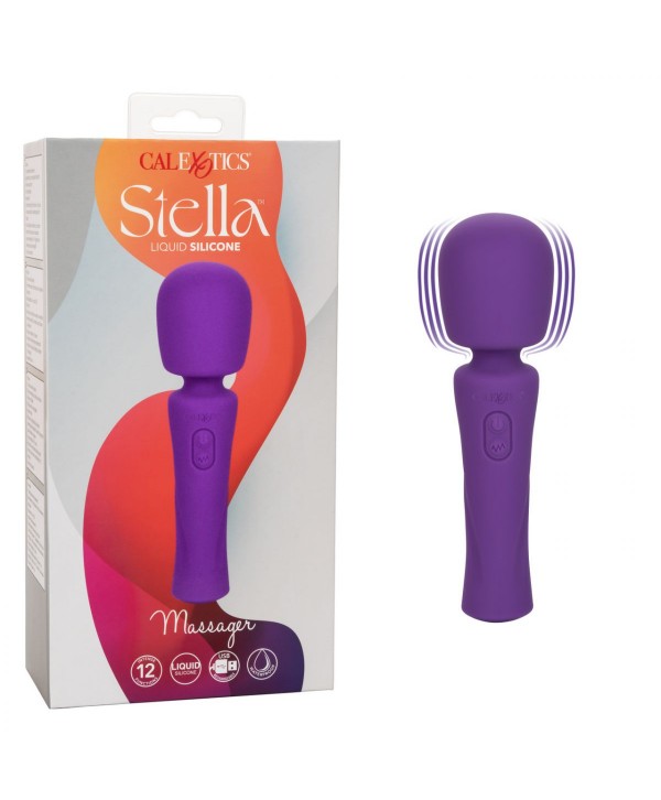 Фиолетовый ванд Stella Liquid Silicone Massager - 17,25 см.