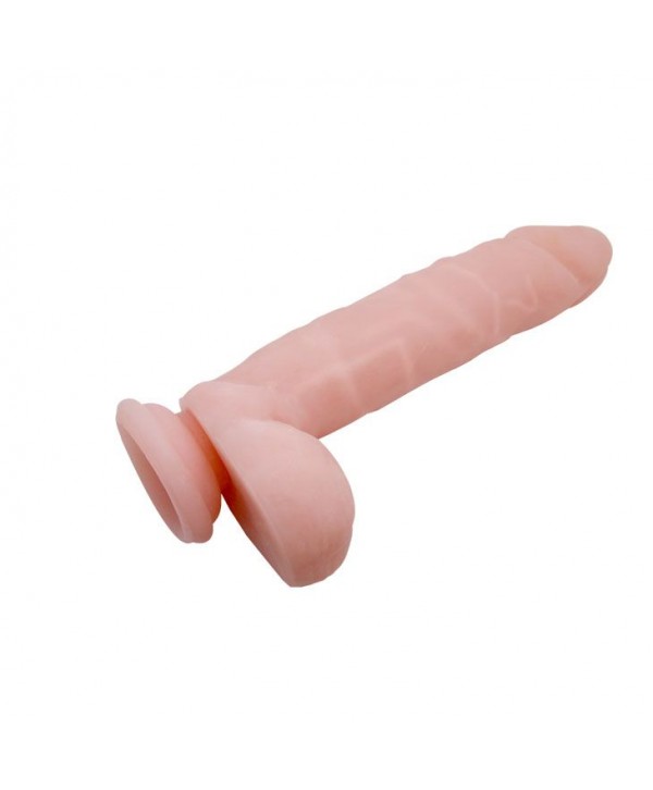 Телесный фаллоимитатор с присоской Super Dildo - 21 см.
