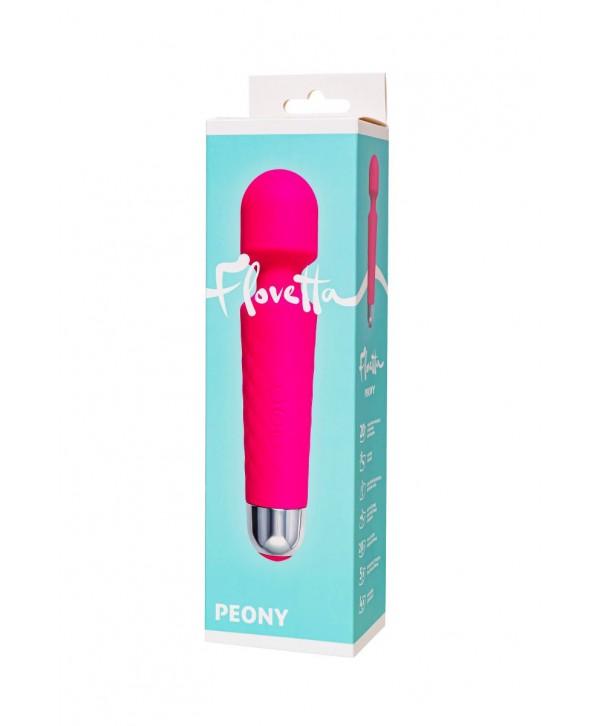 Розовый жезловый вибратор Peony - 20,5 см.