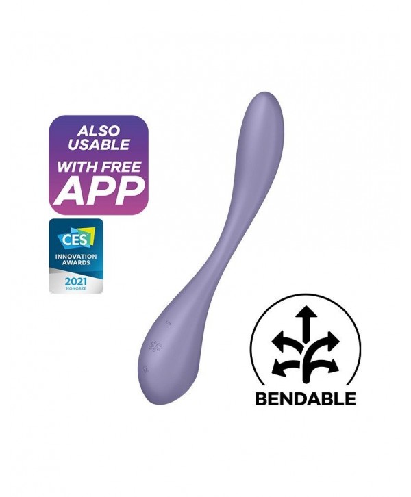 Сиреневый гибкий вибратор Satisfyer G-Spot Flex 5+ - 19,6 см.