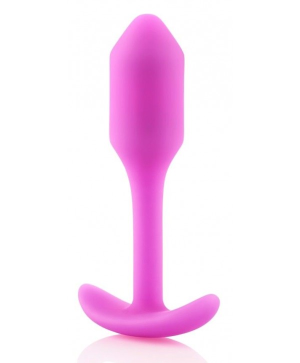 Розовая пробка для ношения B-vibe Snug Plug 1 - 9,4 см.
