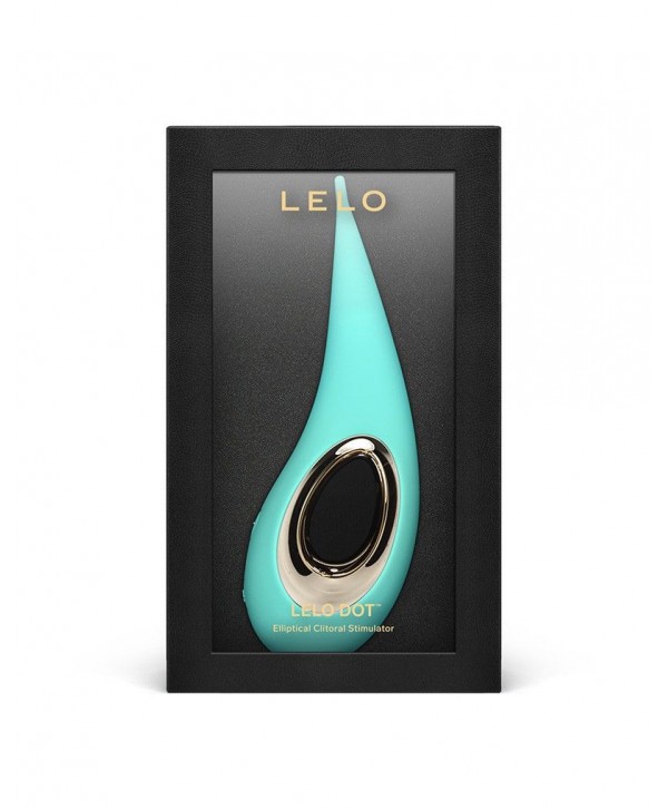 Аквамариновый точечный клиторальный стимулятор Lelo Dot - 16,5 см.