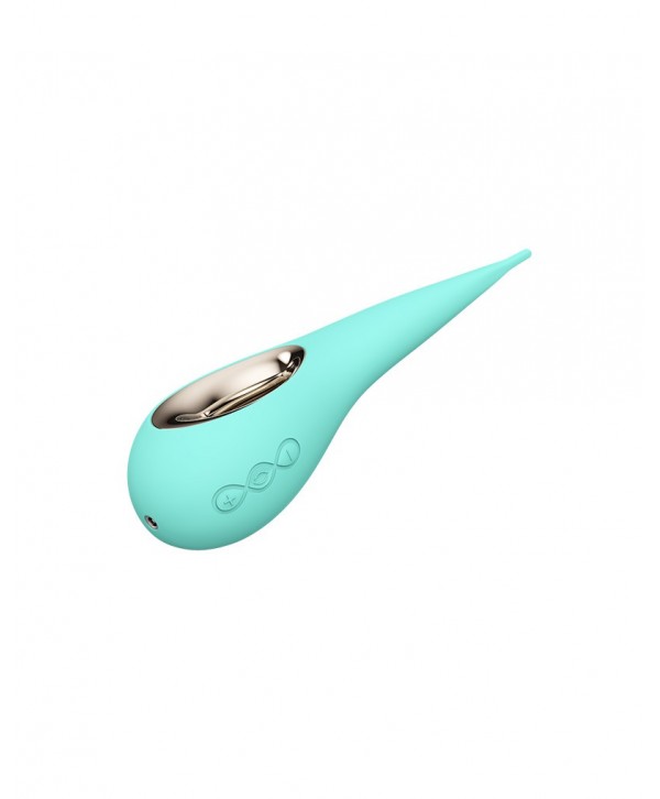 Аквамариновый точечный клиторальный стимулятор Lelo Dot - 16,5 см.