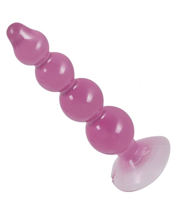 Фиолетовый анальный стимулятор-ёлочка Anal Beads - 13 см.