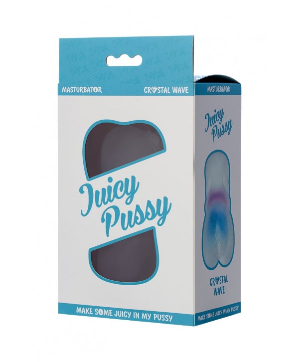 Прозрачный реалистичный мастурбатор Juicy Pussy Crystal Wave